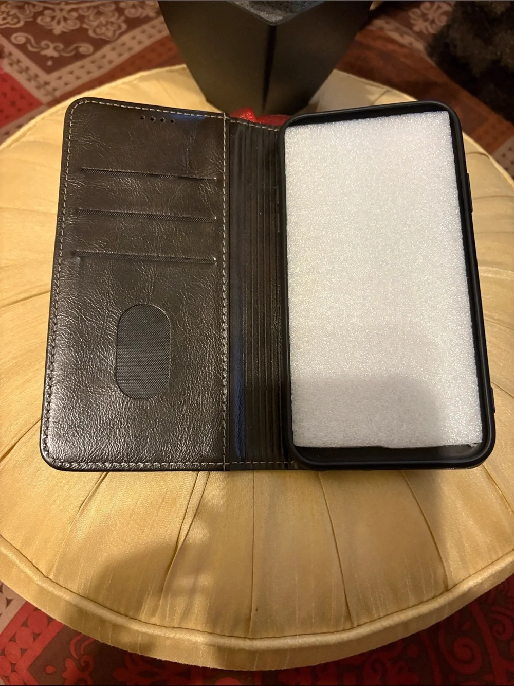 NWT Brown Faux Leather iPhone 13 Wallet Case